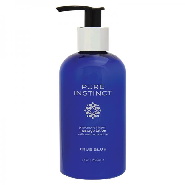 Pure Instinct Pheromone Massage Lotion True Blue 8oz - OmniPleasures