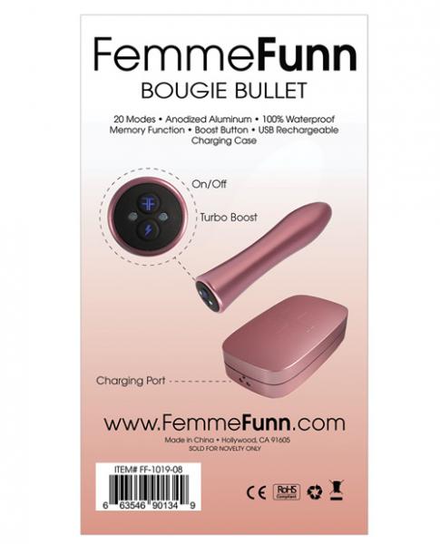 Femmefunn Bougie Bullet Vibrator Rose Gold - OmniPleasures