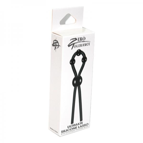 Ultimate Silicone Lasso Cock Ring Black - OmniPleasures