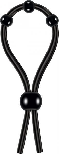 Ultimate Silicone Lasso Cock Ring Black - OmniPleasures