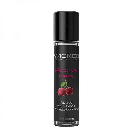 Wicked Aqua Flavored Lubricant Cherry 1oz - OmniPleasures