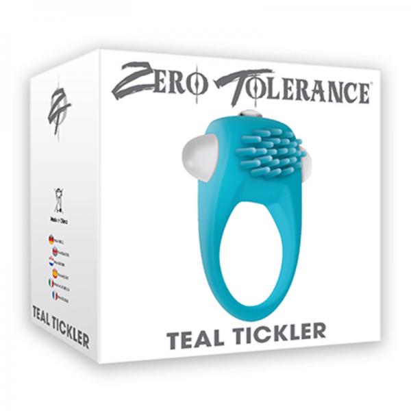 The Teal Tickler Vibrating Cock Ring - OmniPleasures