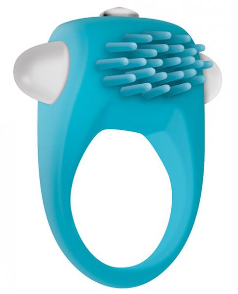 The Teal Tickler Vibrating Cock Ring - OmniPleasures