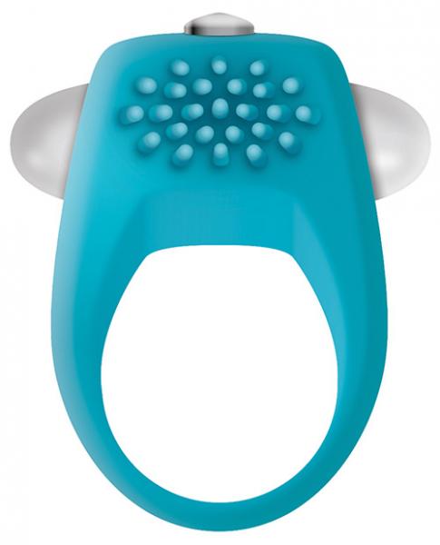 The Teal Tickler Vibrating Cock Ring - OmniPleasures