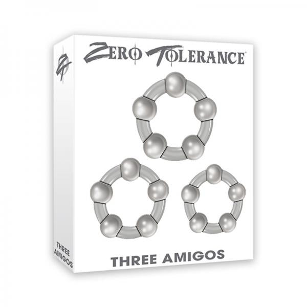 Zt Three Amigos Cock Ring Set Of 3 - OmniPleasures