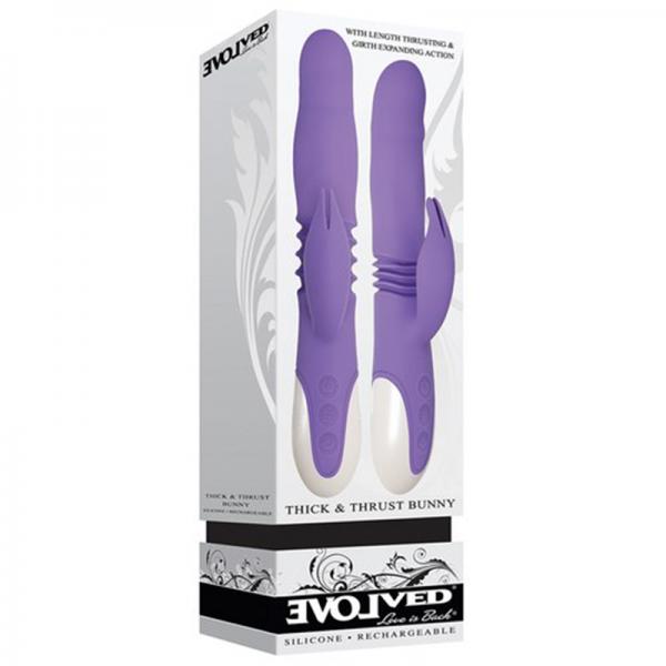 Thick & Thrust Bunny Purple Rabbit Vibrator - OmniPleasures