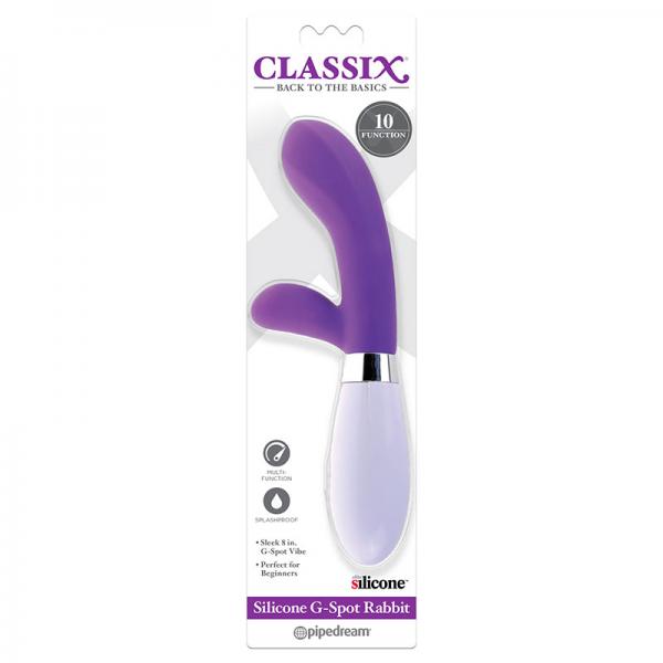 Classix Silicone G-Spot Rabbit Style Vibrator Purple - OmniPleasures