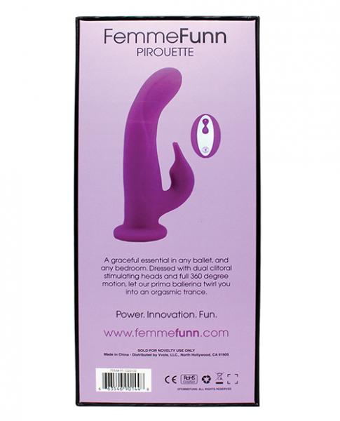 Femmefunn Pirouette Purple Rabbit Vibrator - OmniPleasures