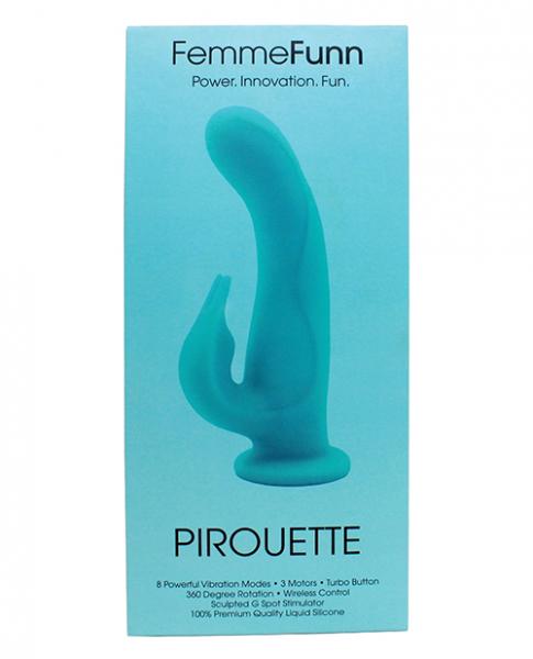 Femmefunn Pirouette Turquoise Blue Rabbit Vibrator - OmniPleasures