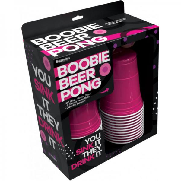 Boobie Beer Pong Boxed Set With Cups & Boobie Balls - OmniPleasures