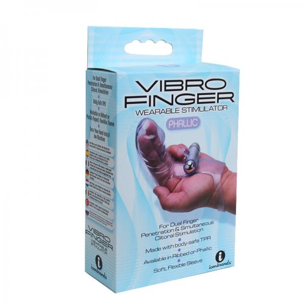 Vibrofinger Phallic Finger Massager Purple - OmniPleasures