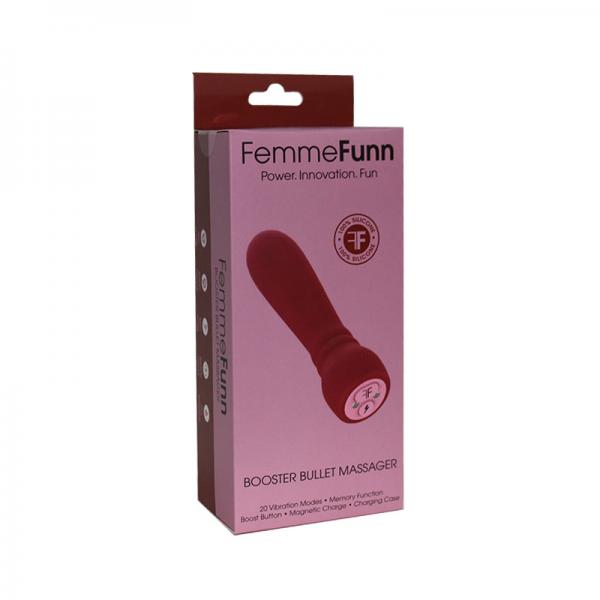 Femmefunn Booster Bullet Vibrator Maroon Brownish Red - OmniPleasures