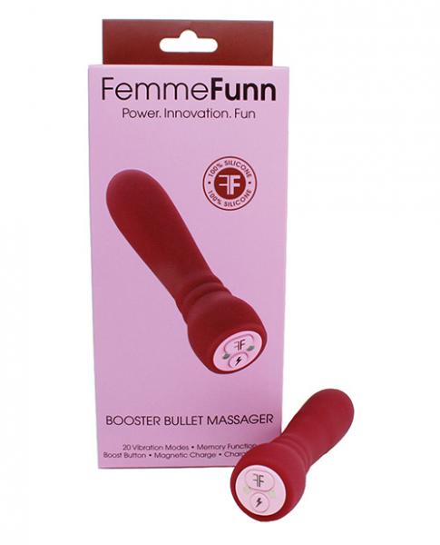 Femmefunn Booster Bullet Vibrator Maroon Brownish Red - OmniPleasures