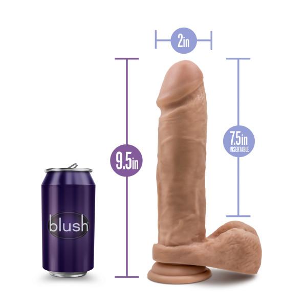 Au Naturel 9.5 Inches Dildo with Suction Cup Mocha Tan - OmniPleasures