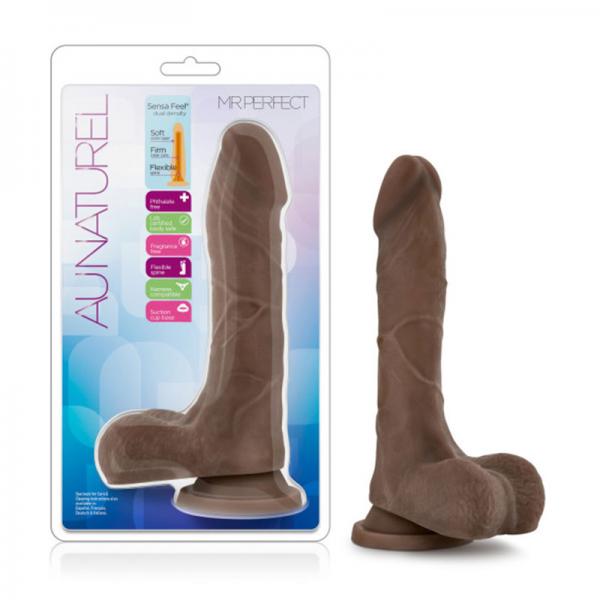 Au Naturel Mister Perfect Chocolate Brown Dildo - OmniPleasures