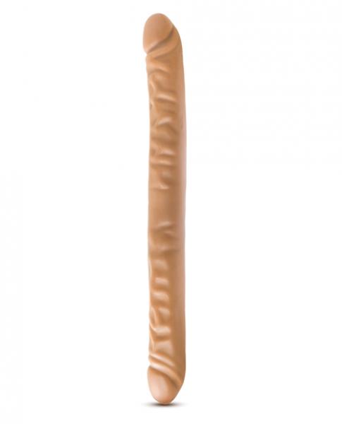 Dr Skin 18 inches Double Dildo Mocha Tan - OmniPleasures