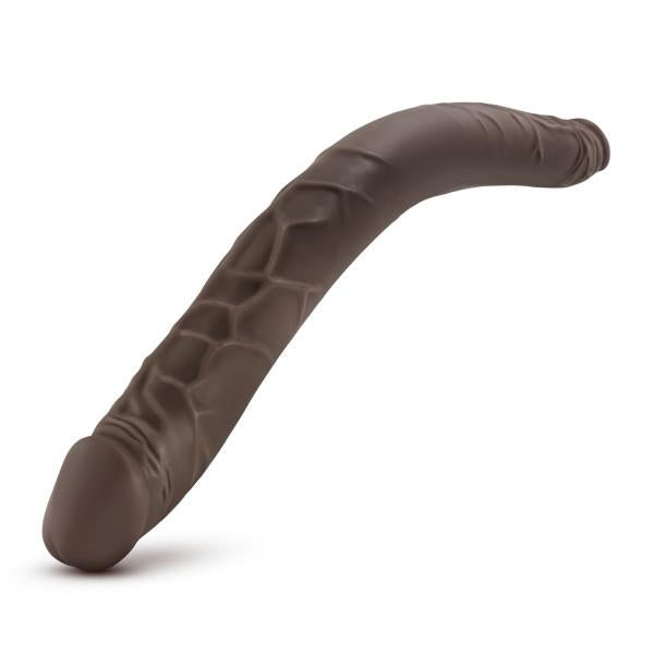 Dr Skin 16 inches Double Dildo Chocolate Brown - OmniPleasures