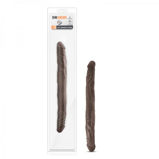 Dr Skin 14 inches Double Dildo Chocolate - OmniPleasures