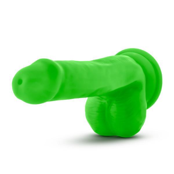 Neo Elite 6 inches Silicone Dual Density Cock, Balls Green - OmniPleasures