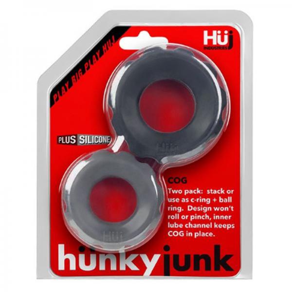 Hunkyjunk Cog 2 Size C-ring, Pack, Tar / Stone - OmniPleasures