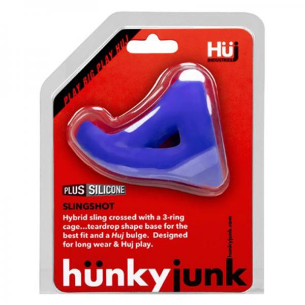 Hunky Junk Slingshot 3 Ring Teardrop Cobalt Blue - OmniPleasures