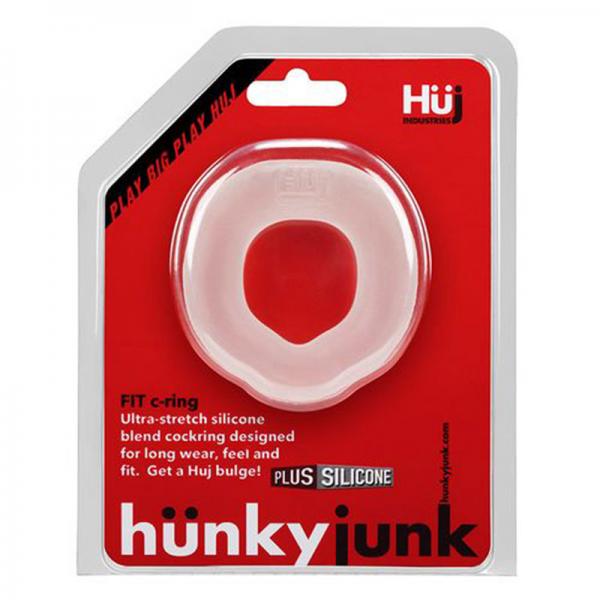 Hunky Junk Fit Ergo Cock Ring Ice Clear - OmniPleasures