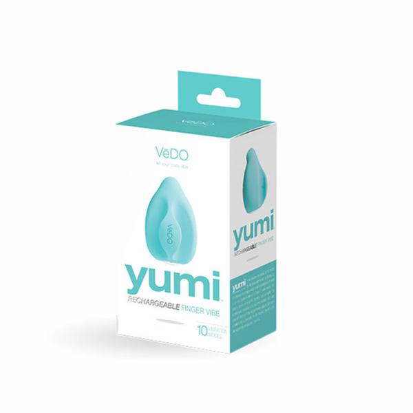 Vedo Yumi Rechargeable Finger Vibe - Tease Me Turquoise - OmniPleasures