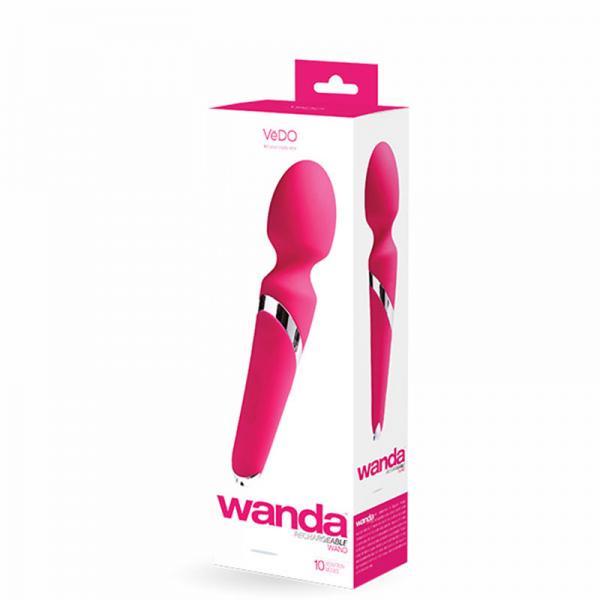 Vedo Wanda Rechargeable Wand Vibe - Foxy Pink - OmniPleasures