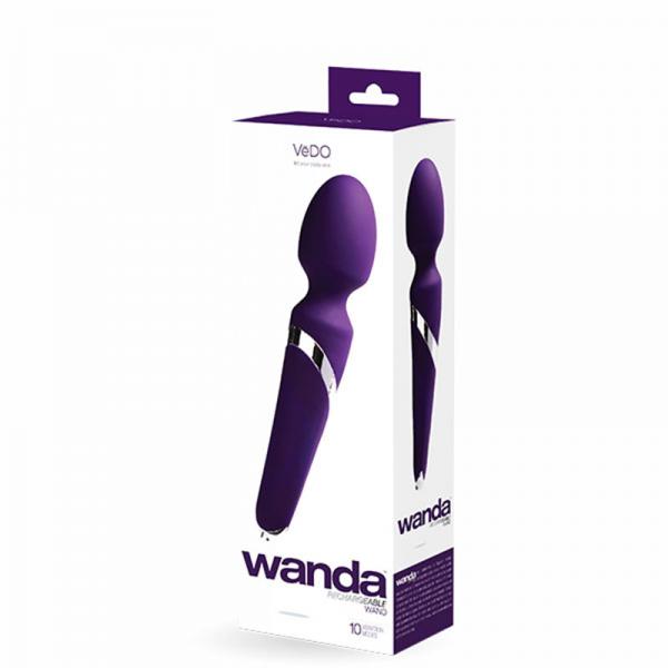 Vedo Wanda Rechargeable Wand Vibe - Deep Purple - OmniPleasures