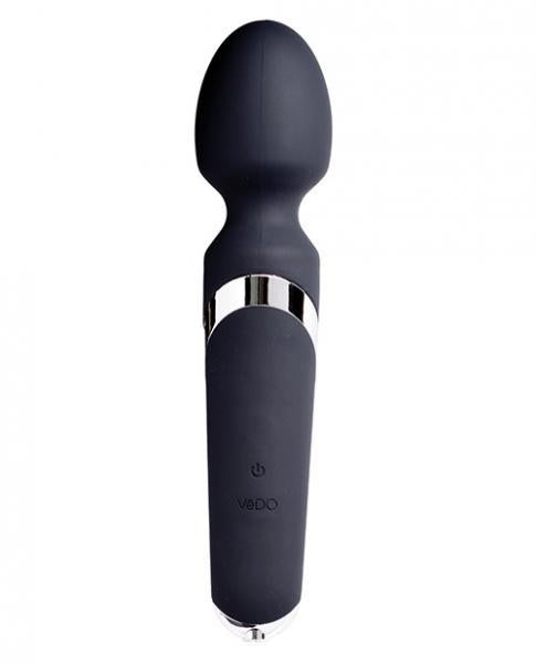 Vedo Wanda Rechargeable Wand Vibe - Just Black - OmniPleasures