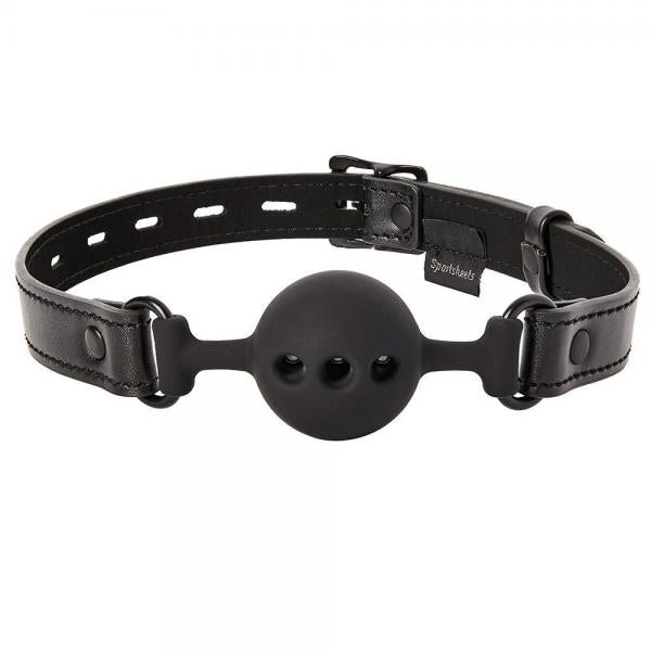 Sportsheets Saffron Breathable Ball Gag Black O/S - OmniPleasures