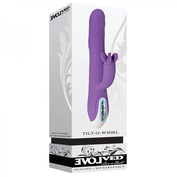 Evolved Tilt-o-whirl Dual Vibe With Spinning Clit Stimulator 8 Vibe Functions And 5 Wave Functions I - OmniPleasures