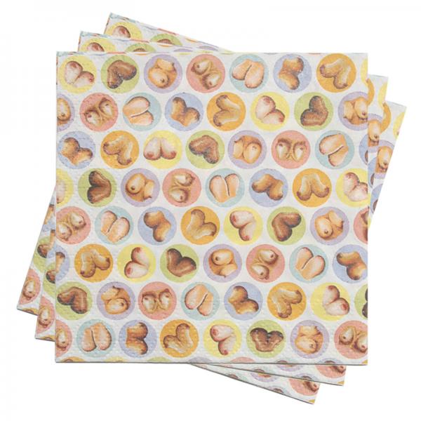 Mini Boob Napkins Pack Of 8 - OmniPleasures