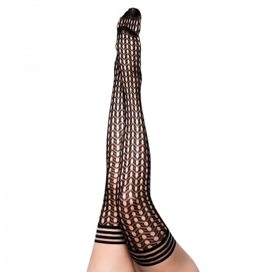 Kixies Mimi Black Fishnet Circles Size A - OmniPleasures