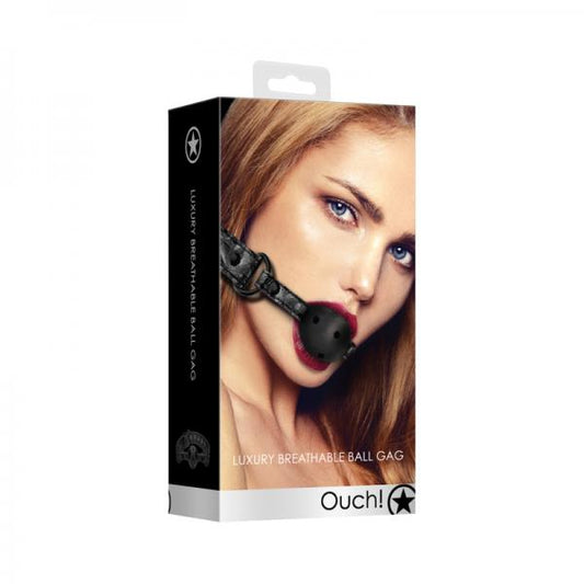 Breathable Luxury Ball Gag - Black - OmniPleasures