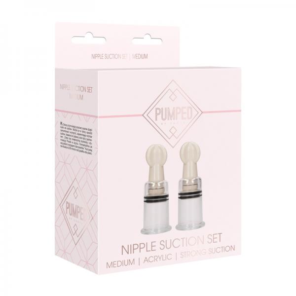 Pumped - Nipple Suction Set Medium - Rose - OmniPleasures