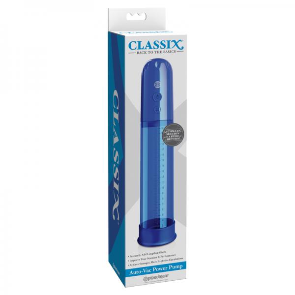 Classix Auto-vac Power Pump Blue - OmniPleasures