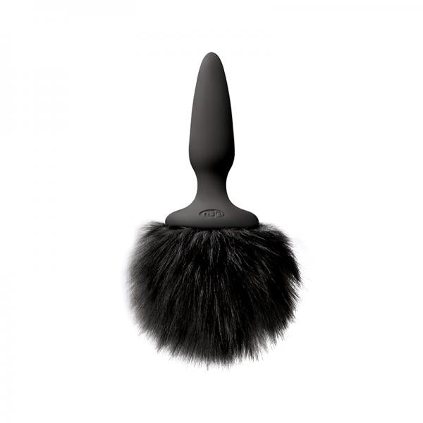 Bunny Tails Mini Black Fur - OmniPleasures