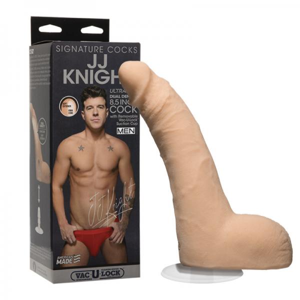 Signature Cocks Jj Knight 8.5 Inch Ultraskyn Cock With Removable Vac-u-lock Suction Cup Vanilla - OmniPleasures