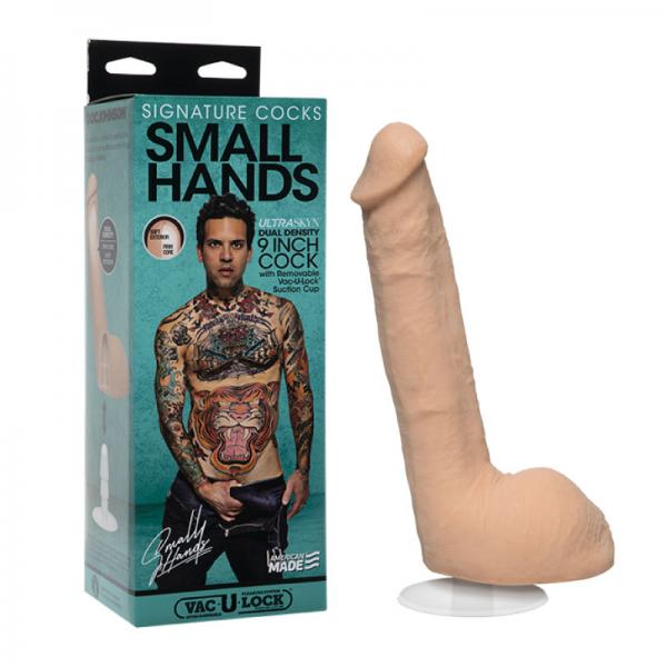 Signature Cocks Small Hands 9 Inch Ultraskyn Cock With Removable Vac-u-lock Suction Cup Vanilla - OmniPleasures