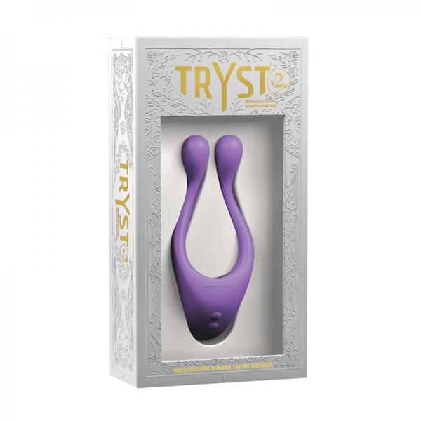 Tryst V2 Bendable Multi Erogenous Zone Massager With Remote Purple - OmniPleasures