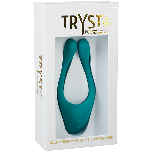 Tryst V2 Bendable Multi Erogenous Zone Massager Remote Teal - OmniPleasures