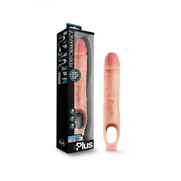 Performance Plus - 10 Inch Silicone Cock Sheath Penis Extender - Vanilla - OmniPleasures