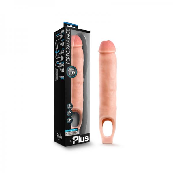 Performance Plus - 11.5 Inch Silicone Cock Sheath Penis Extender - Vanilla - OmniPleasures