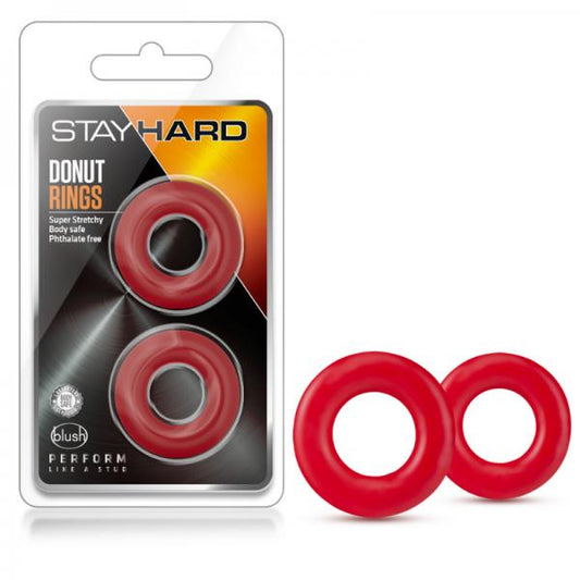 Stay Hard - Donut Rings - Red - OmniPleasures