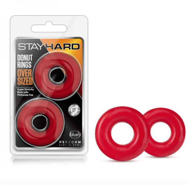 Stay Hard - Donut Rings Oversized - Red - OmniPleasures