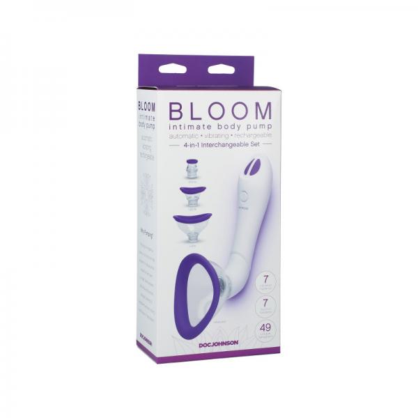 Bloom - Intimate Body Pump - Automatic - Vibrating - Rechargeable Purple/white - OmniPleasures