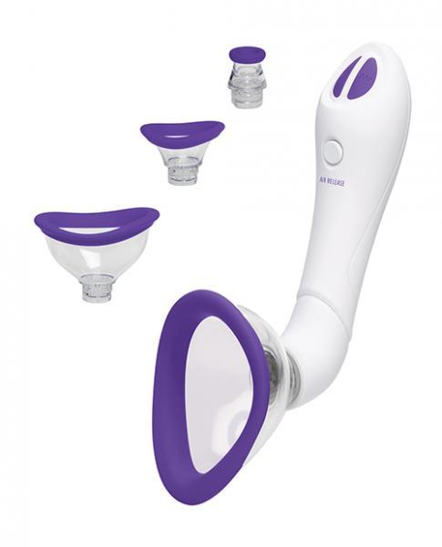 Bloom - Intimate Body Pump - Automatic - Vibrating - Rechargeable Purple/white - OmniPleasures