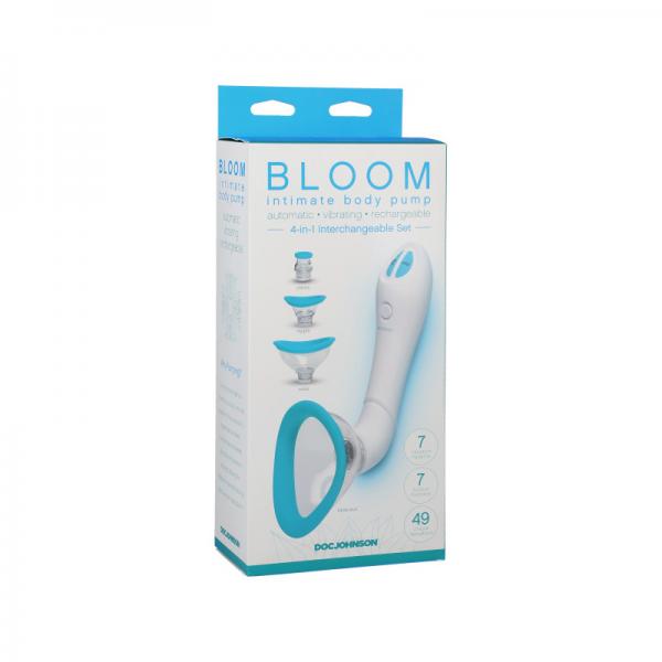 Bloom - Intimate Body Pump - Automatic - Vibrating - Rechargeable Blue/white - OmniPleasures