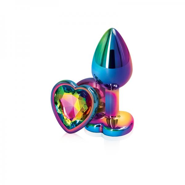 Rear Assets Mulitcolor Heart Small Rainbow - OmniPleasures